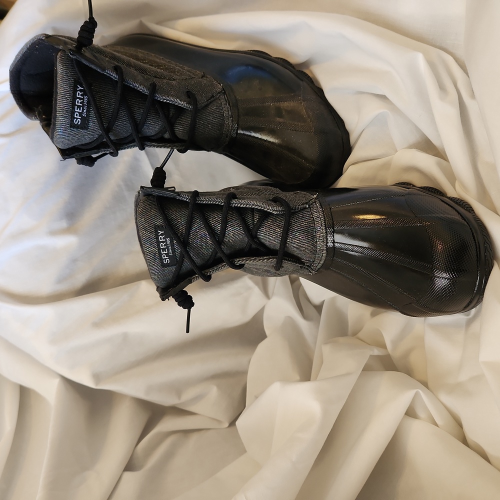 Sperry Women's Syren Rubber Duck Boot New Size 10 Black